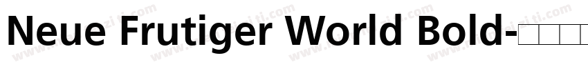 Neue Frutiger World Bold字体转换